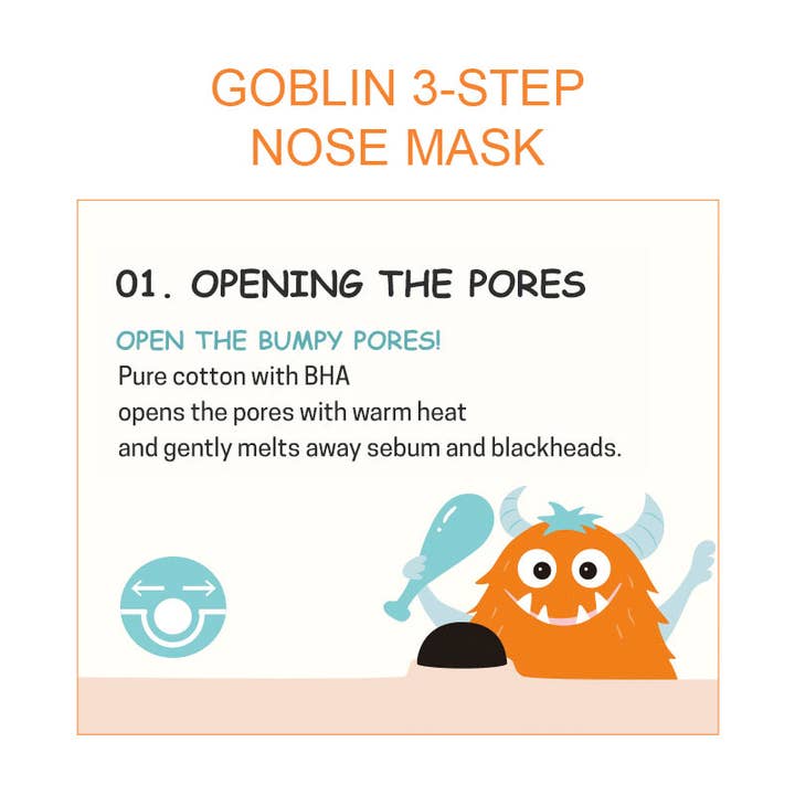 Exod International - Wholesale Skincare Face Mask - APIEU Goblin Blackhead 3-Step Nose Sheet 6.2g