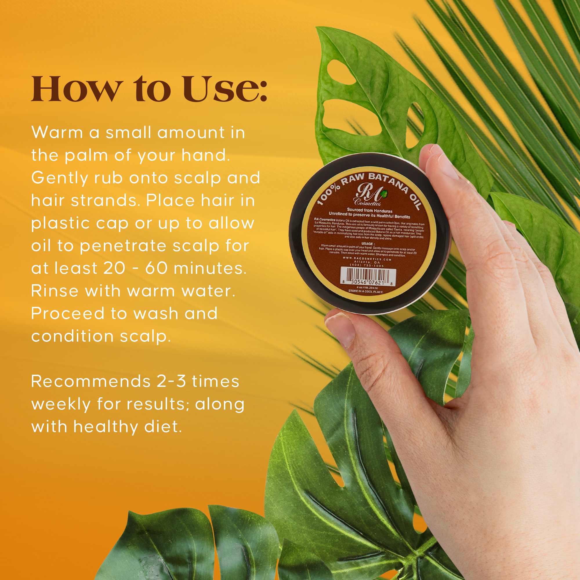 RA Cosmetics - Wholesale Hair Oil - 100% Raw Batana Oil, 4oz - From Honduras4