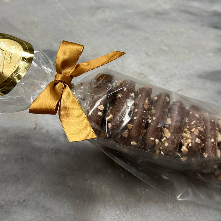 O'Shea's Candies Sweet Shop - Wholesale Toffee - Milk Choc Almond Butter Toffee Squares 4oz Bag w/ Satin Bow9