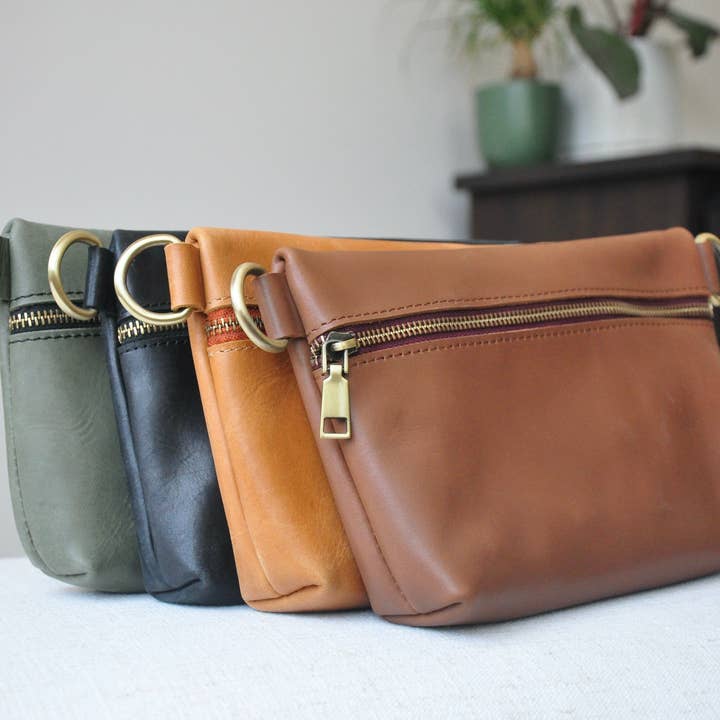 Zelaki Leather Company - Wholesale Belt Bag - Women's - Agow Belt Bag / Convertible Crossbody, Sling, and Belt Bag 11