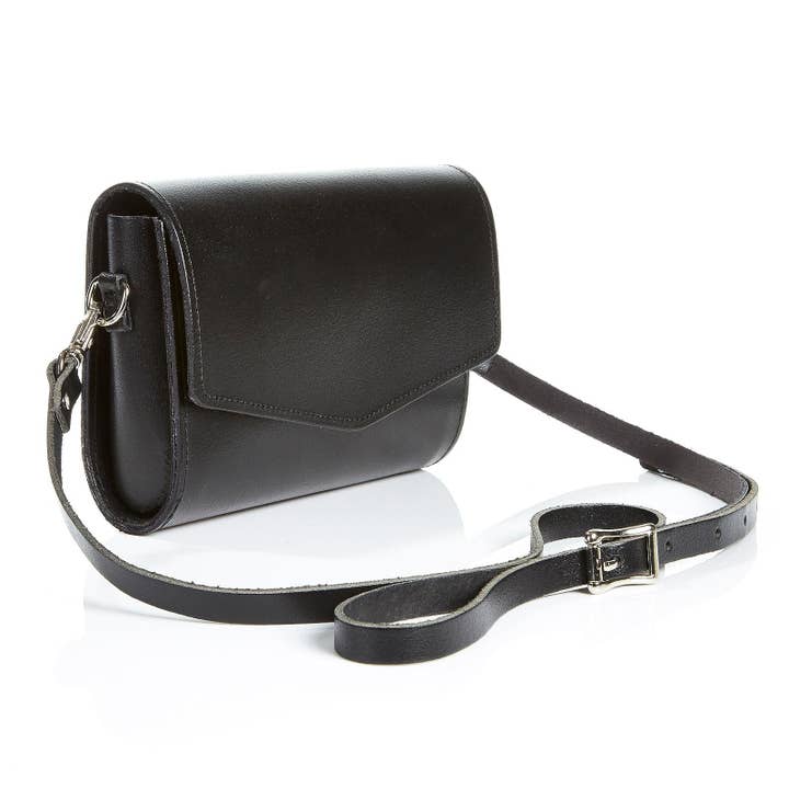 Zatchels – Großhandel Clutch – Damen – Handgefertigte Mikro-Clutch aus Leder - Schwarz1