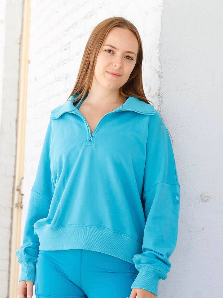 Montour Halv Zip Sweatshirt (malibu blå) för wholesale av Relay Active