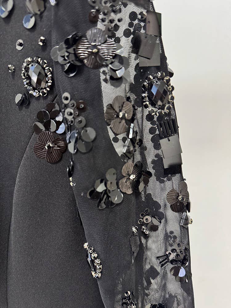 Productseeker - Wholesale Gown - Women's - DR862Y Mesh Patchwork Beaded Rhinestone Long Evening Dress10