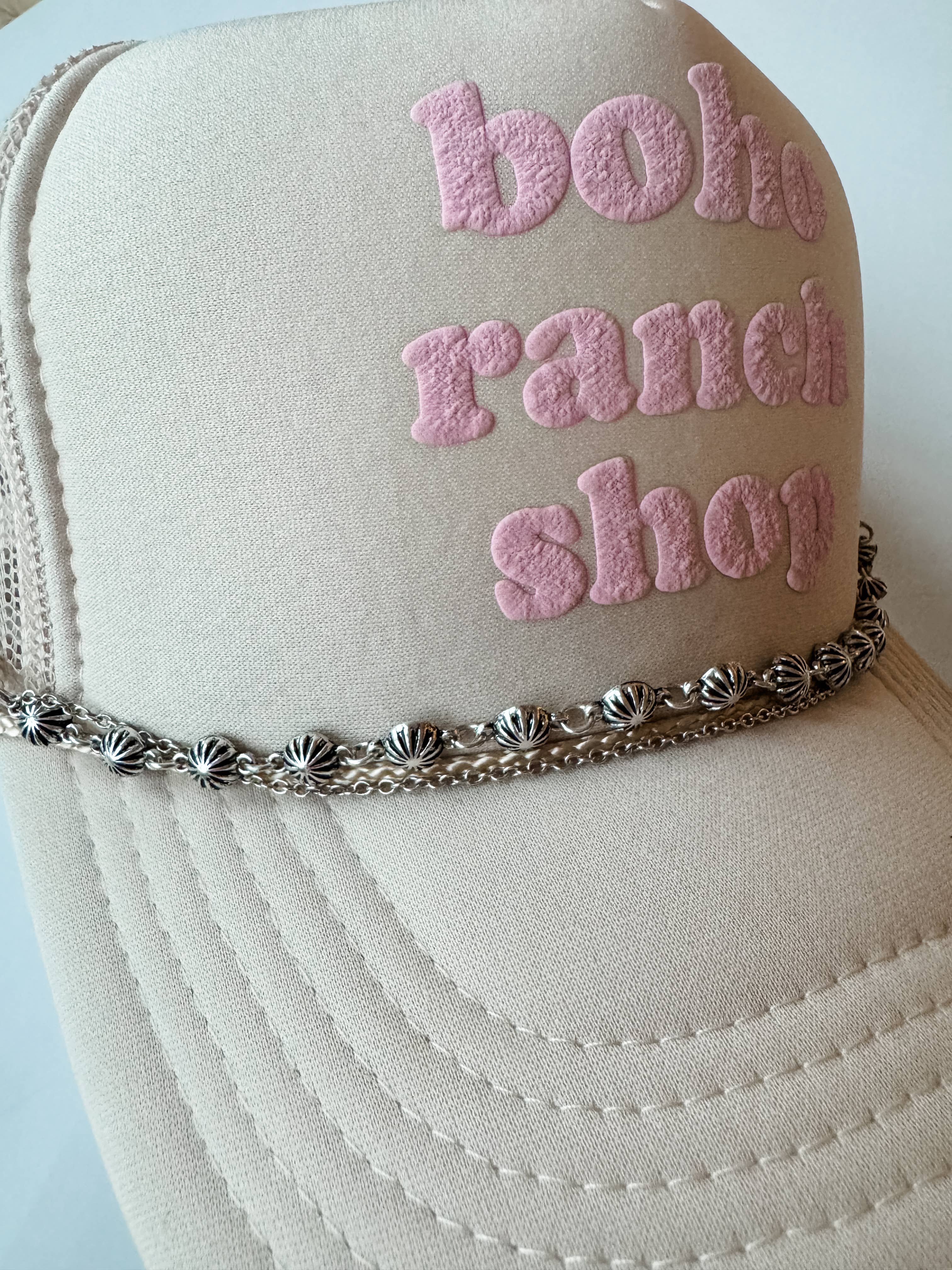 Boho Ranch Shop - Wholesale Hat Accessory - Women's - Western Trucker Hat Chain - Conch | Lightning bolt\ stars7