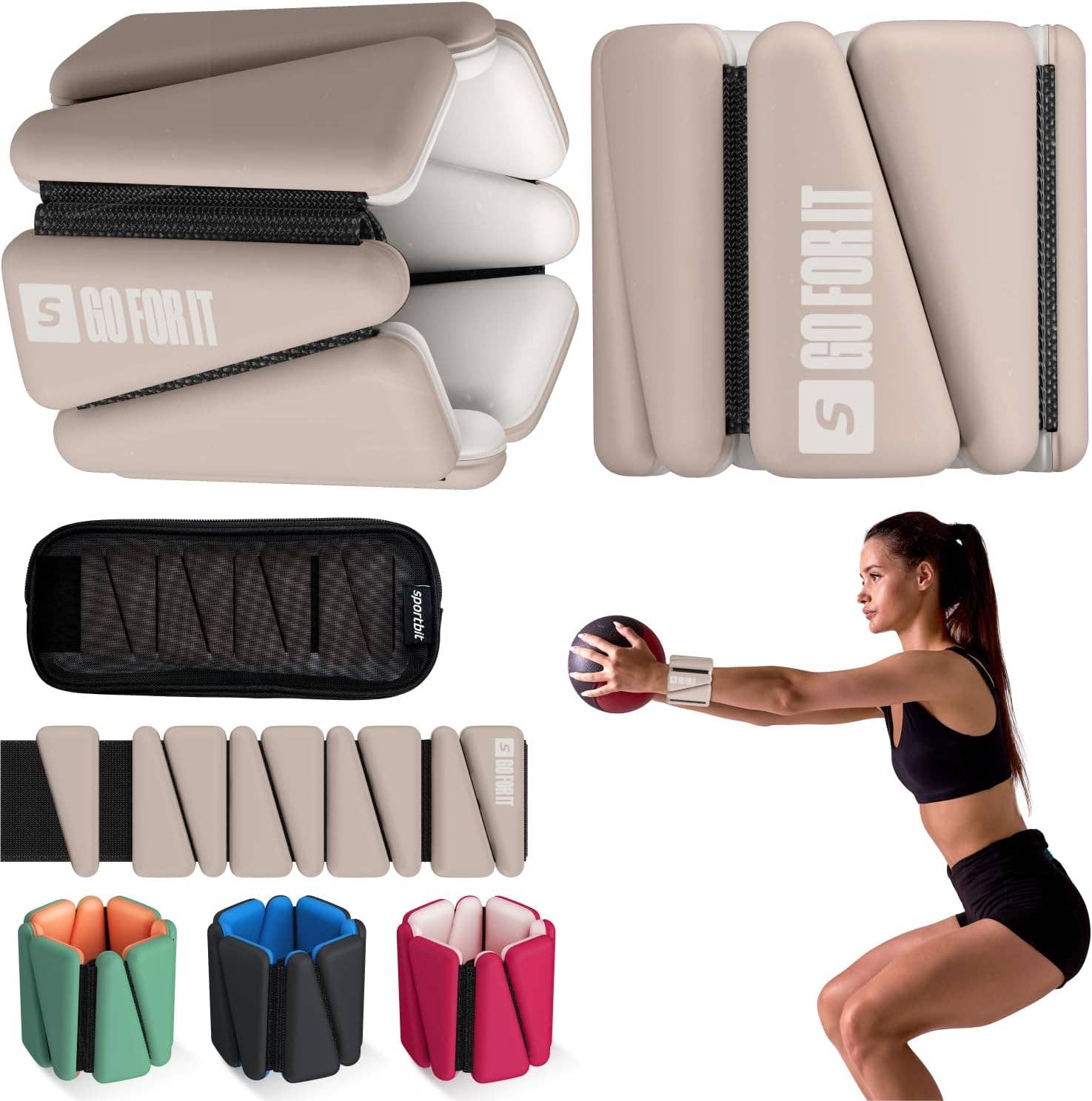 Sportbit - Wholesale Fitness Equipment - SPORTBIT Wrist and Ankle Weights for Women - Set of 2 (1lb Each) Wearable Ankle & Wrist Weights17
