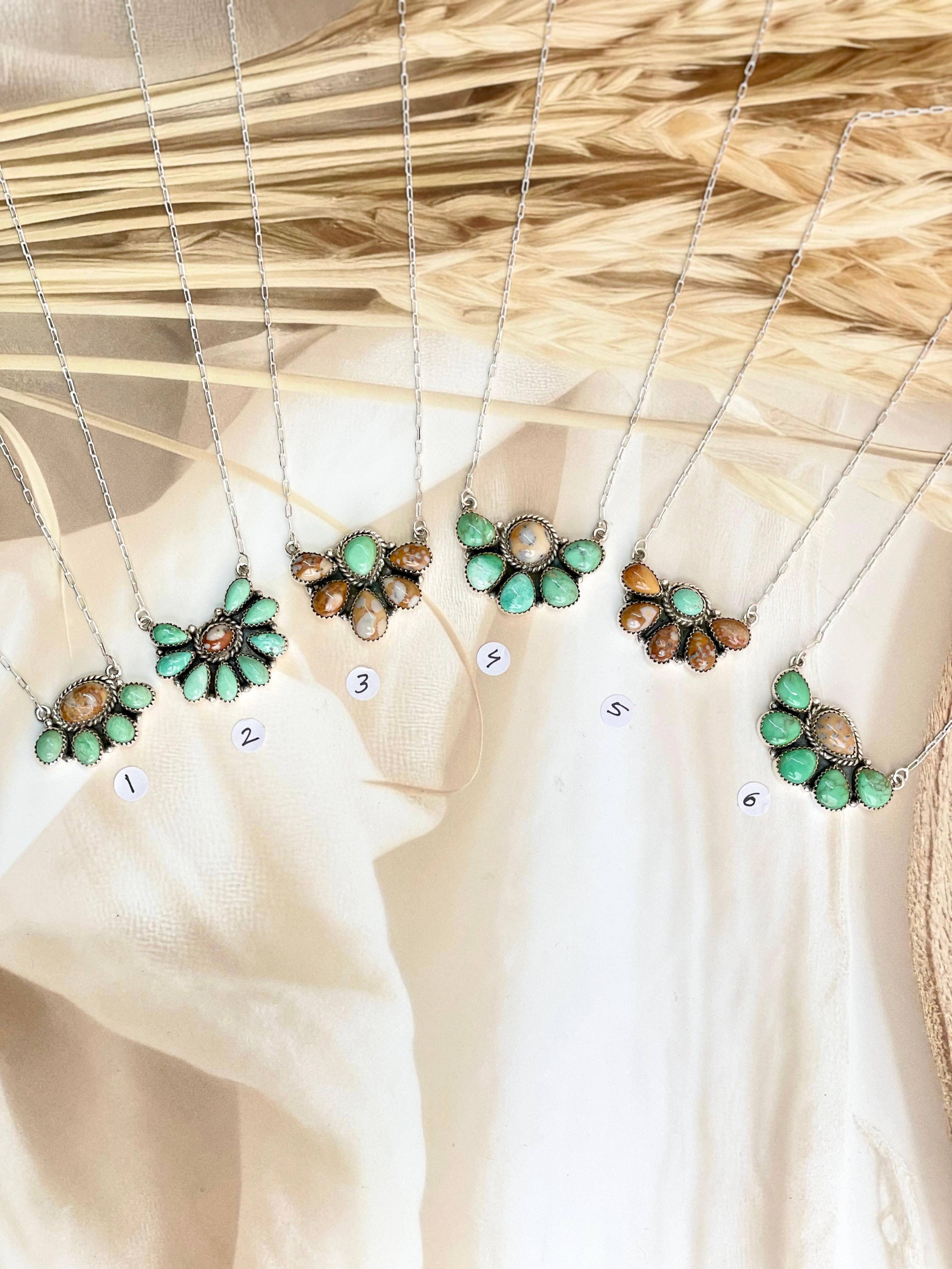 Krush Kandy - Wholesale Pendant/Charm Necklace - Bambi & Variscite Cluster Necklaces0