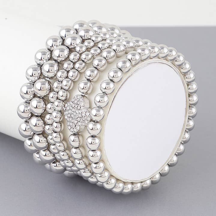 Multi Bejeweled Clove Bead Bracelet for wholesale by 3AM BY H&D ACCESSORIES