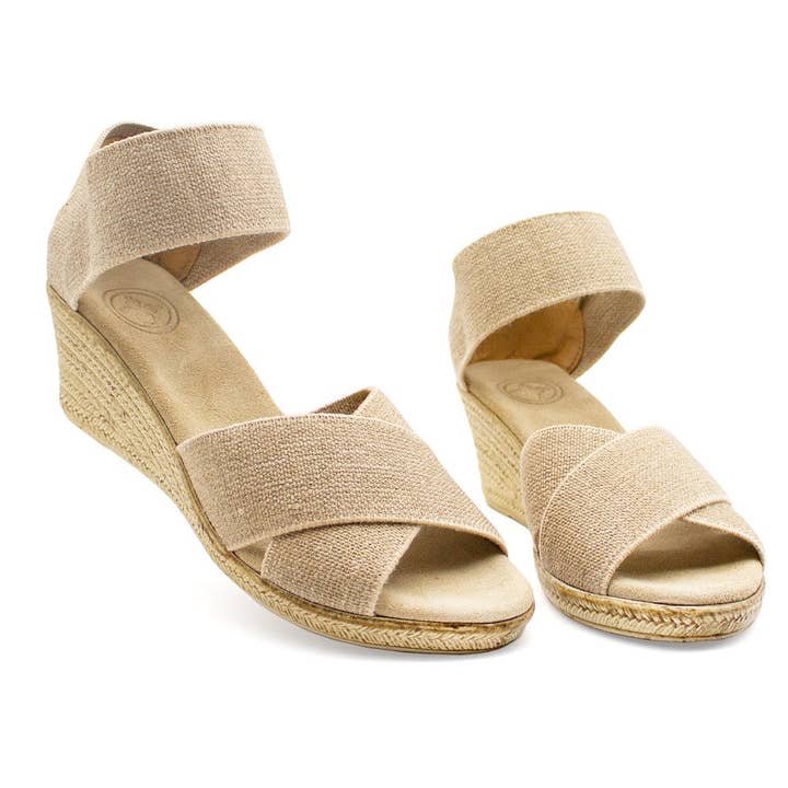 Charleston Shoe Co. - Wholesale Wedges - Women's - Cannon Solids -Espadrille Wedge Sandal- -BEST SELLER.9