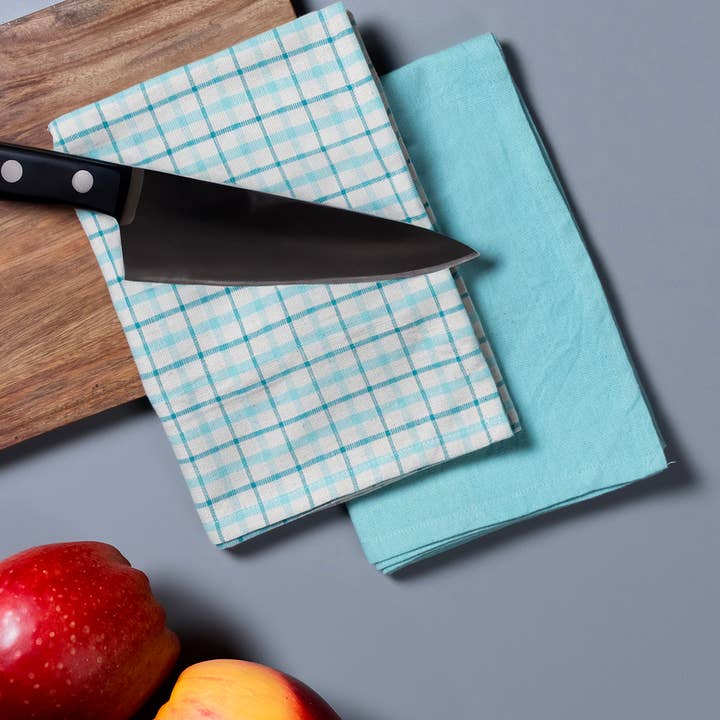 Handwoven Tea Towel - Set of 2 ( Mint ) for wholesale by Eyaas