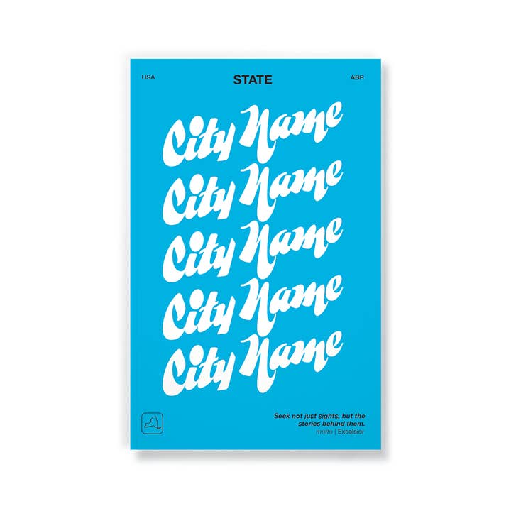 Denik - Wholesale Notebook - Blue Typography Personalized Namedrop Classic Notebook