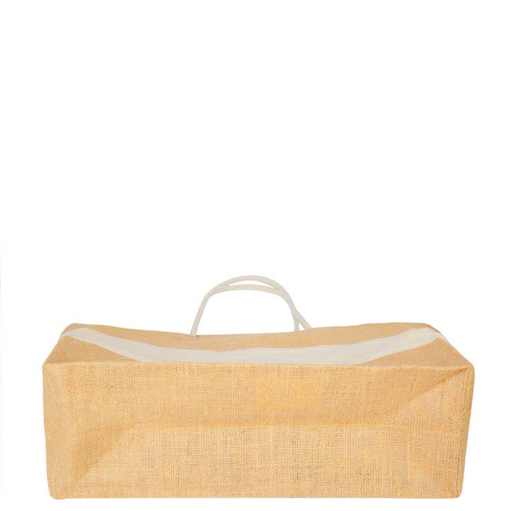 ecojutebags - Wholesale Grocery/shopping bag - Eco-Friendly Jute Tote with White Canvas Panel & Rope Handle6