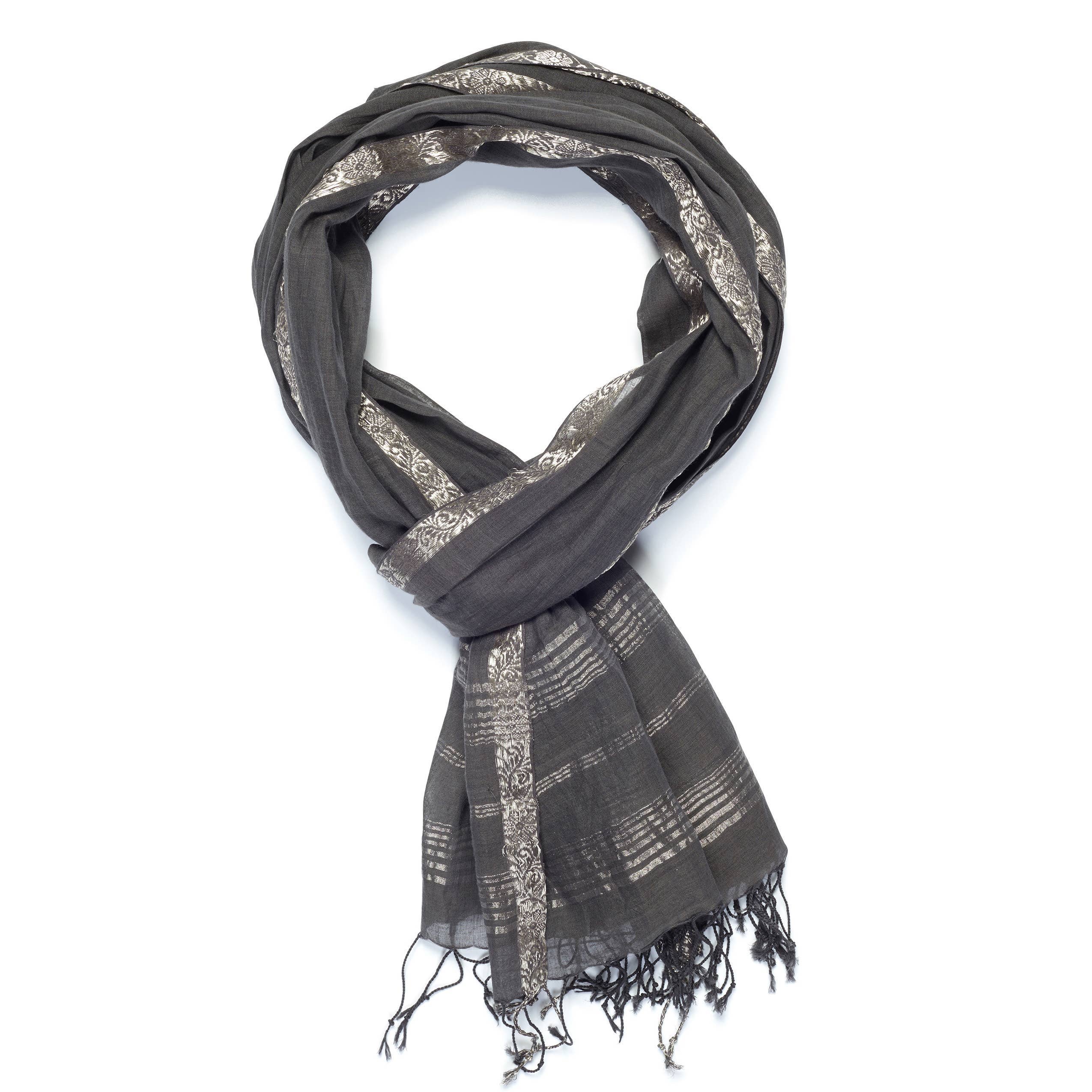 Indigo Handloom - Wholesale Scarf - Women's - Royal Vine3