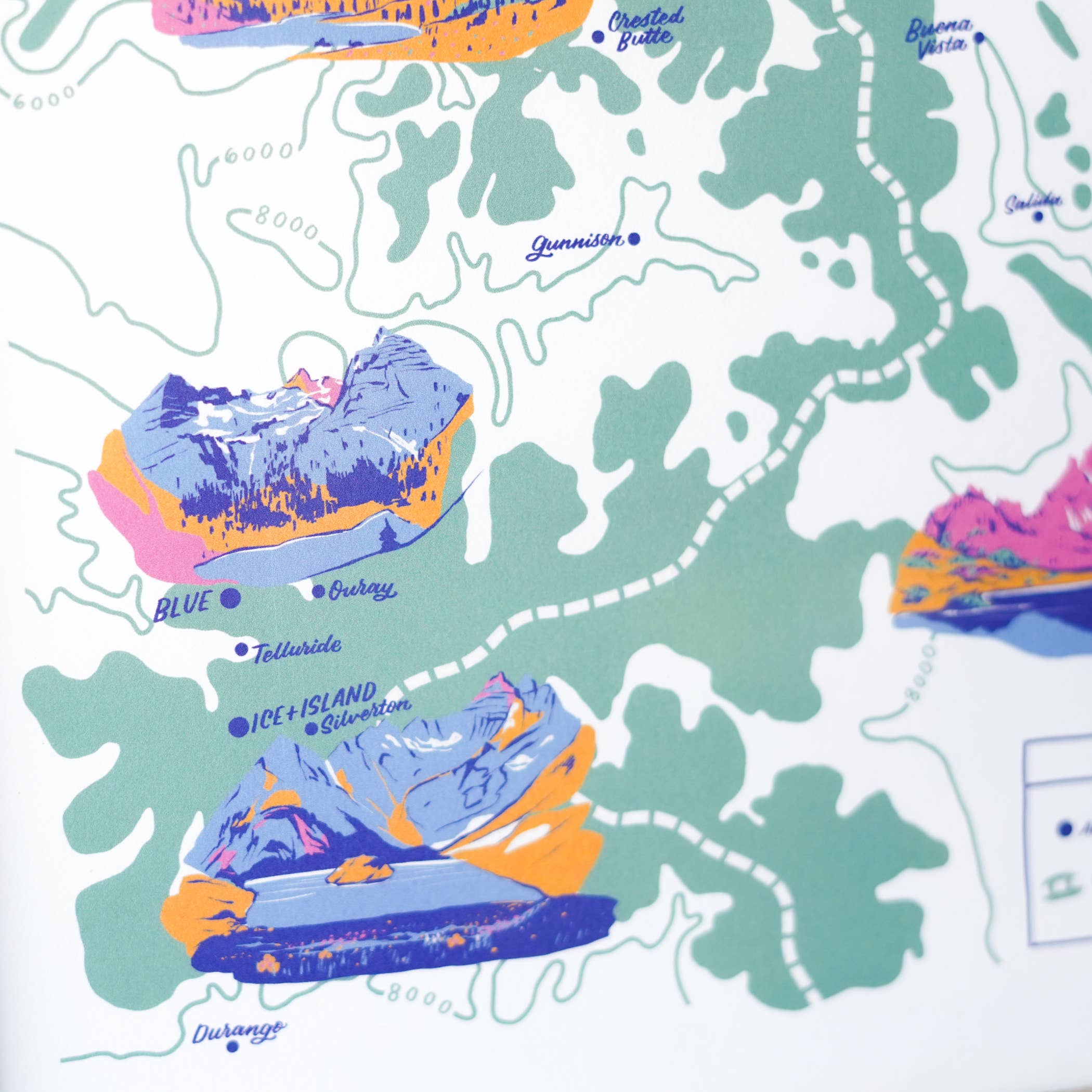 Little Known Goods - Wholesale Map - Colorado Alpine Lakes Map2