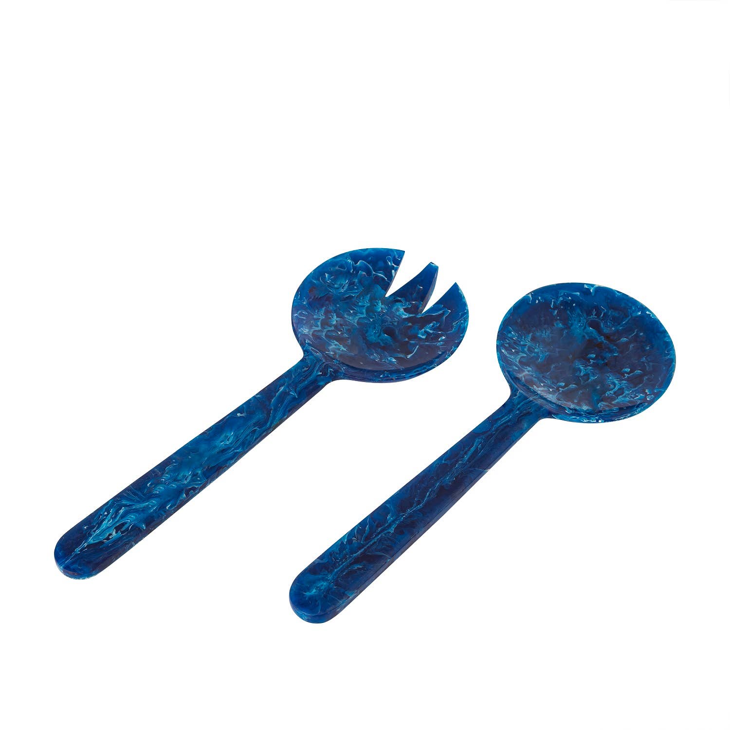 Salad Servers Set of 2 Blue Resin Dia 11" for wholesale on Faire1