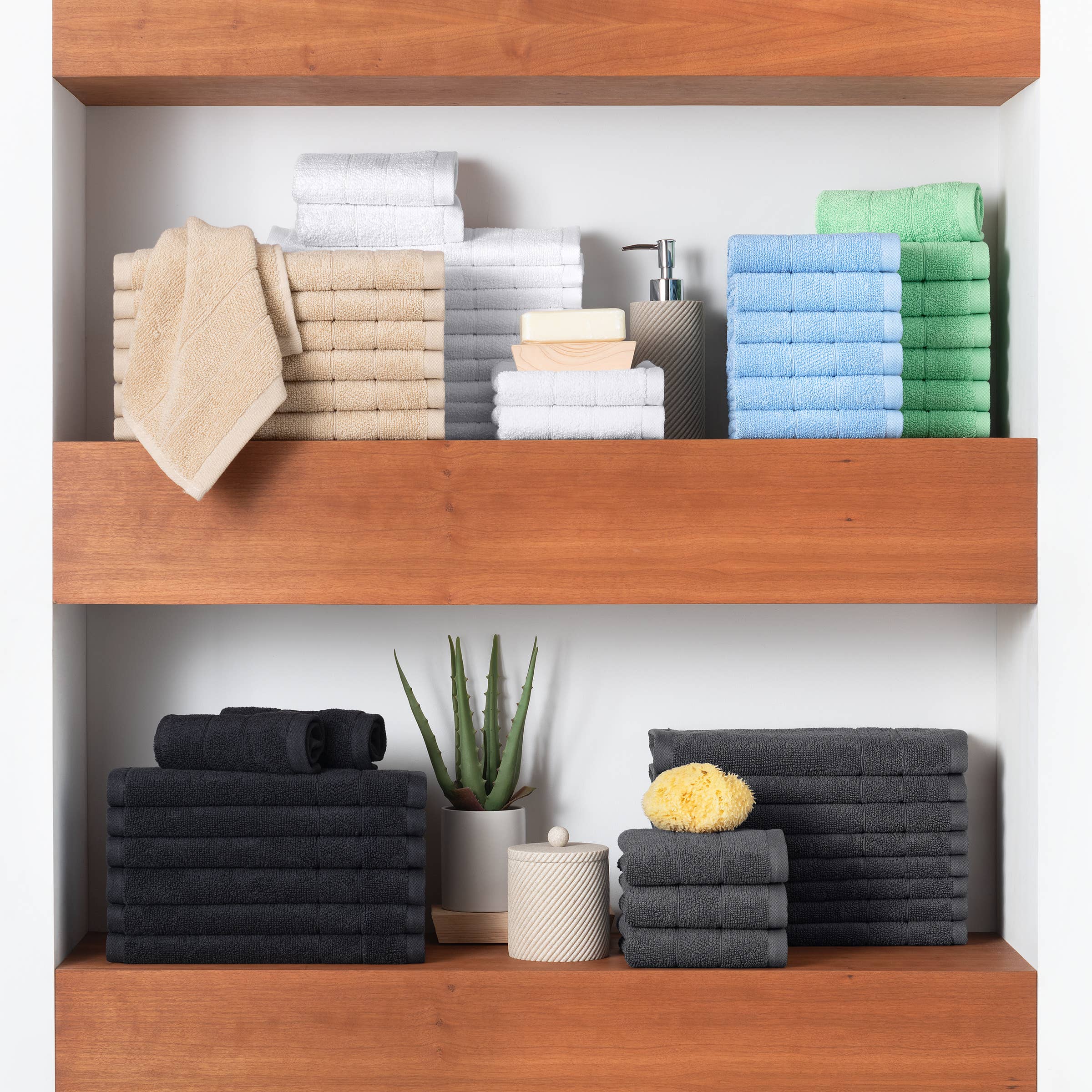 Arkwright Home - Wholesale Wash Cloth - Family Essentials Cotton Washcloths (Bulk Case of 144) 12x1224