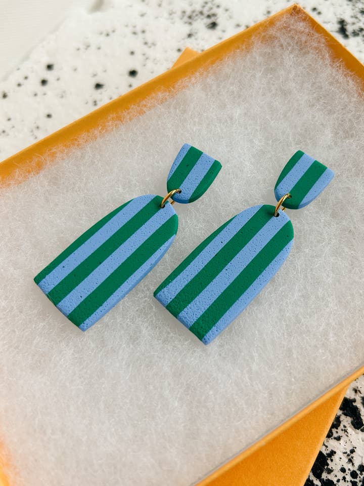 Lola Stripe Earrings for wholesale by Lemon Lee Studio