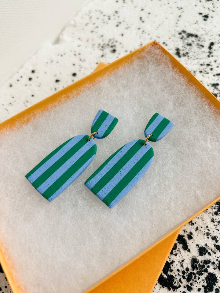 Lola Stripe Earrings for wholesale by Lemon Lee Studio