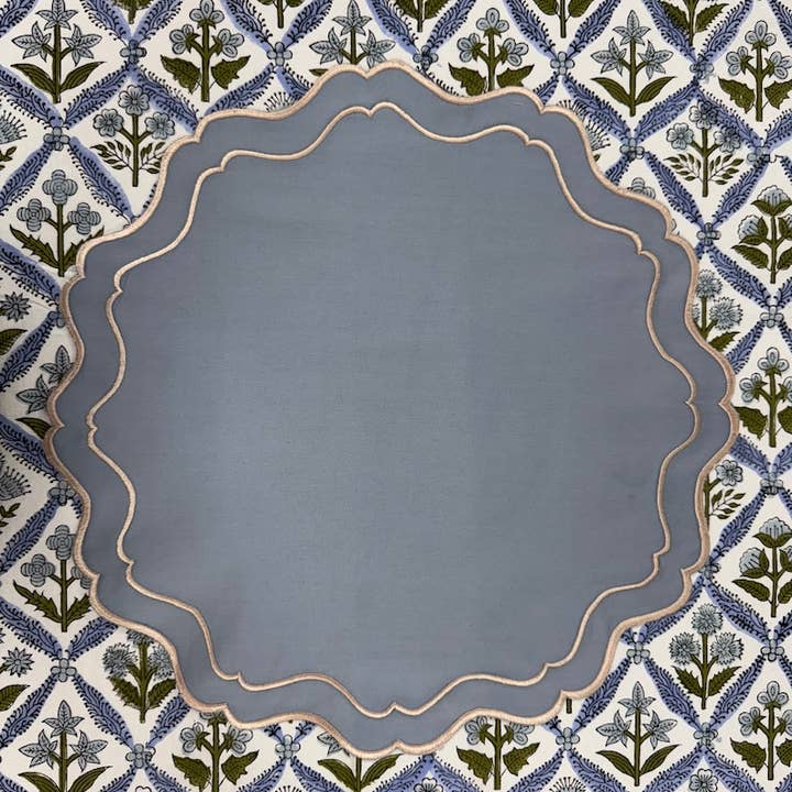 Fabricrush - Wholesale Placemat - Tablemats Double Edge Embroidery Place Mats For Wedding3