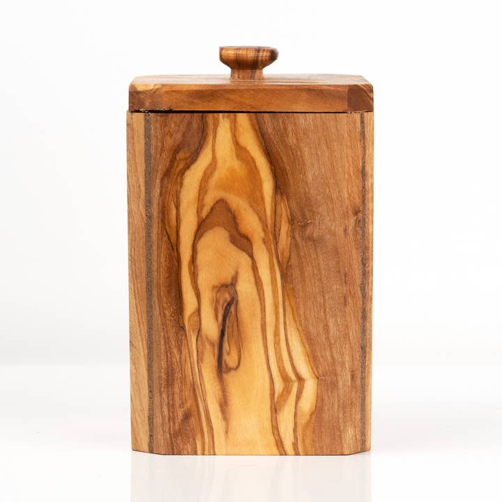 Saltkar i oliventræ – krydderiboks og saltdåse for engroshandel hos Next Day Shop