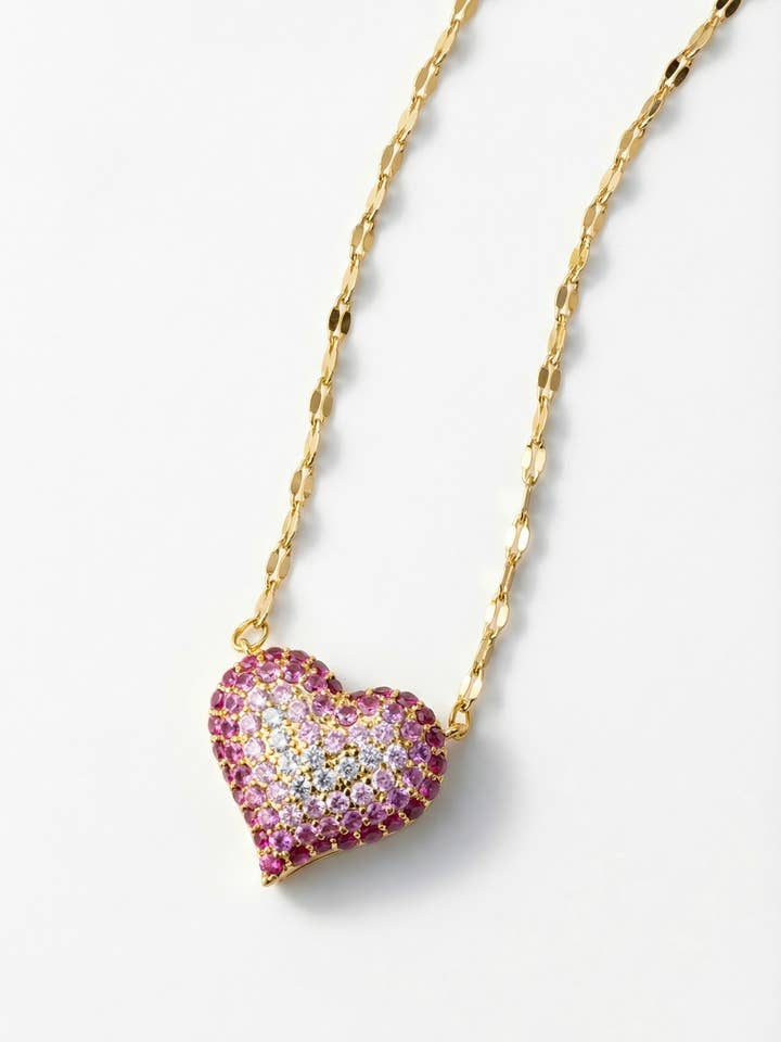 COLLANA REGINA DI CUORI - ROSA per la vendita all'ingrosso da parte di Native Gem