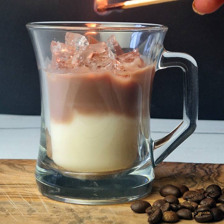 Iced latte coffee scented candle for wholesale by Afewhometruths