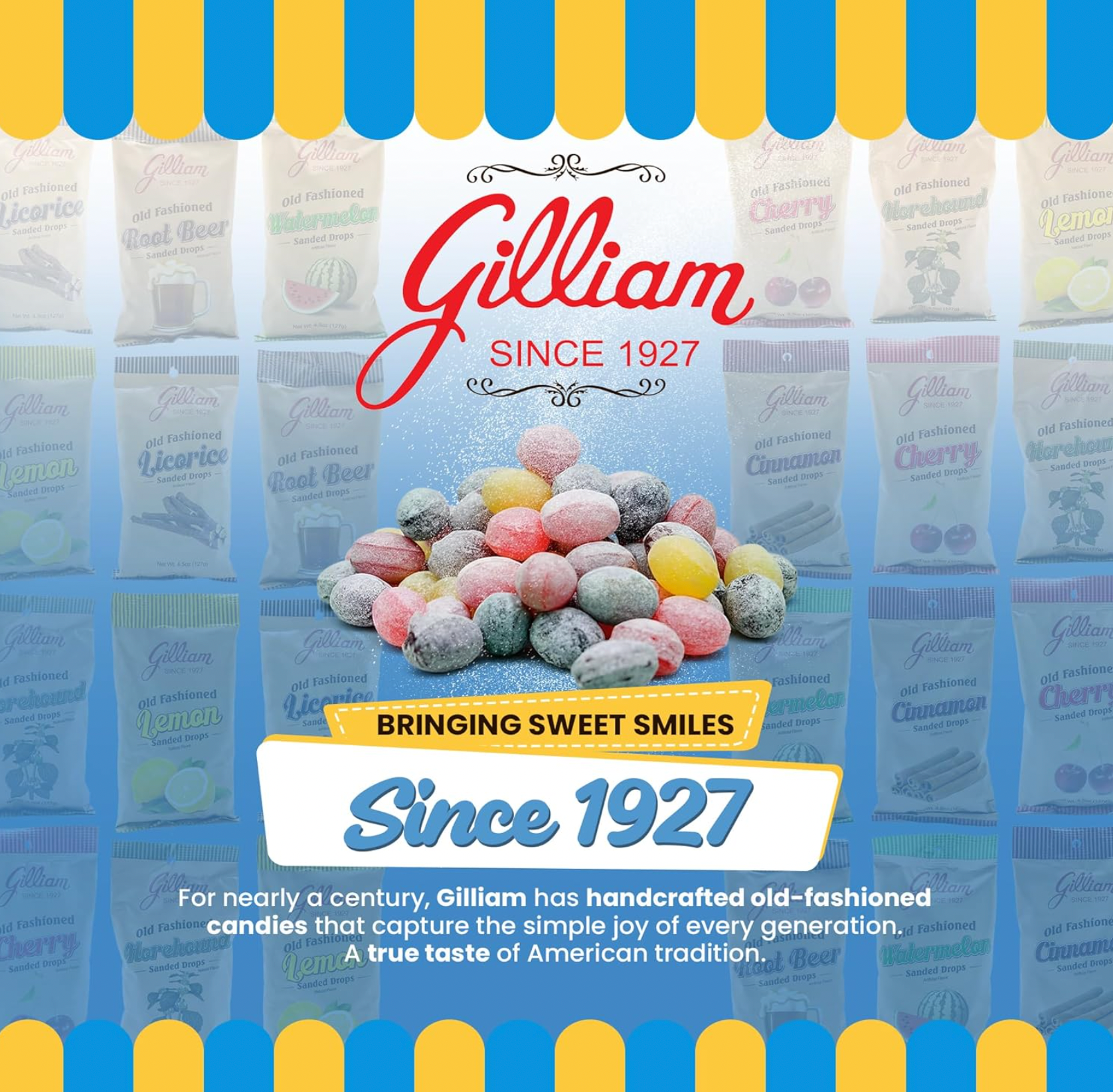 Quality Candy Company – Großhandel Bonbons – Gilliam Zimtbonbons 12 Stück x 4,5 oz5