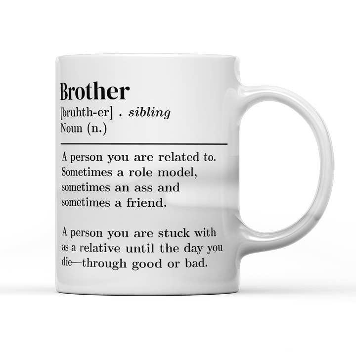 SmartyPants - Wholesale Coffee Mug - "Brother" Definition Mug | Funny Sibling Gift | 11oz Ceramic