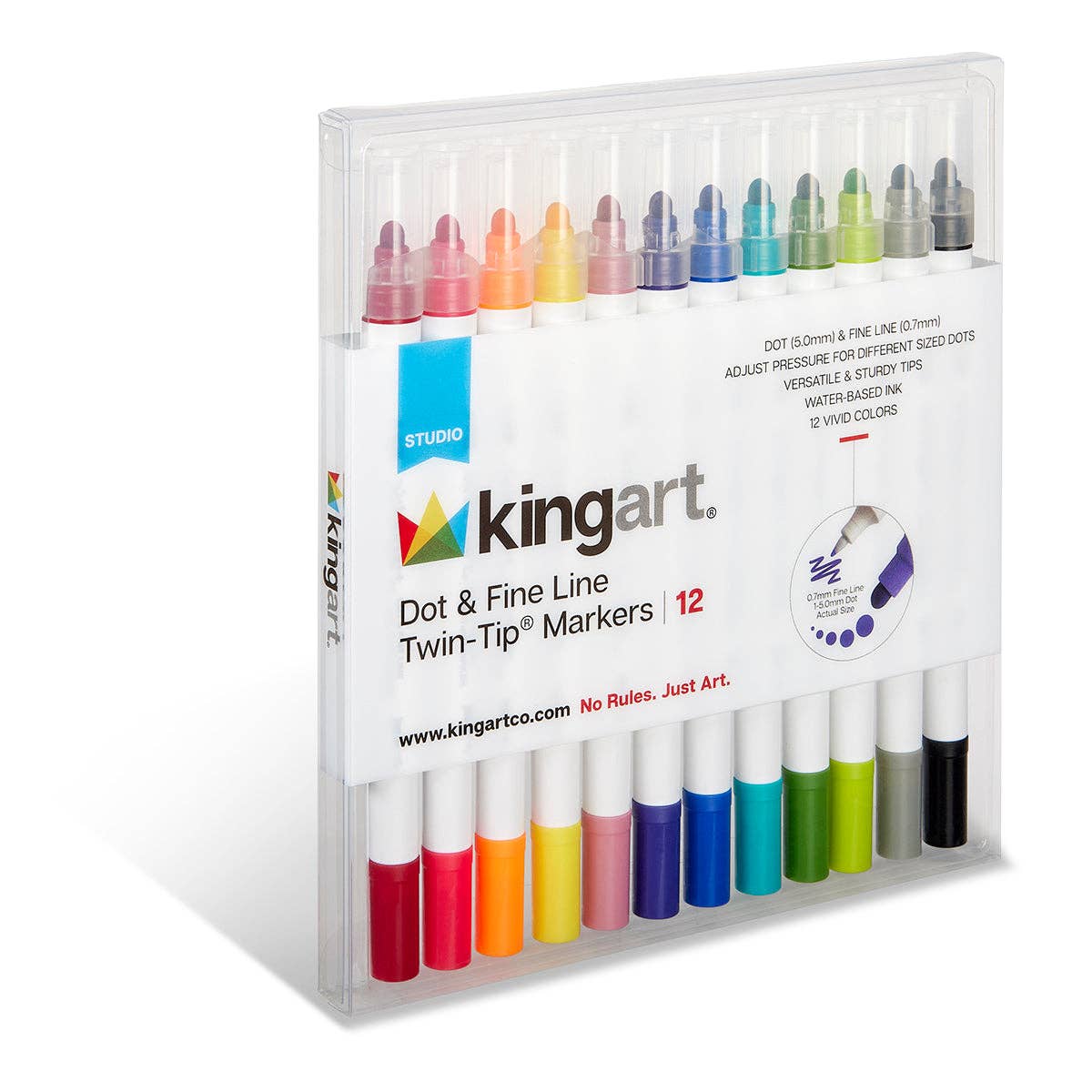 KINGART - Vendita all'ingrosso Pennarelli - Pennarelli a Puntini 12 Colori4