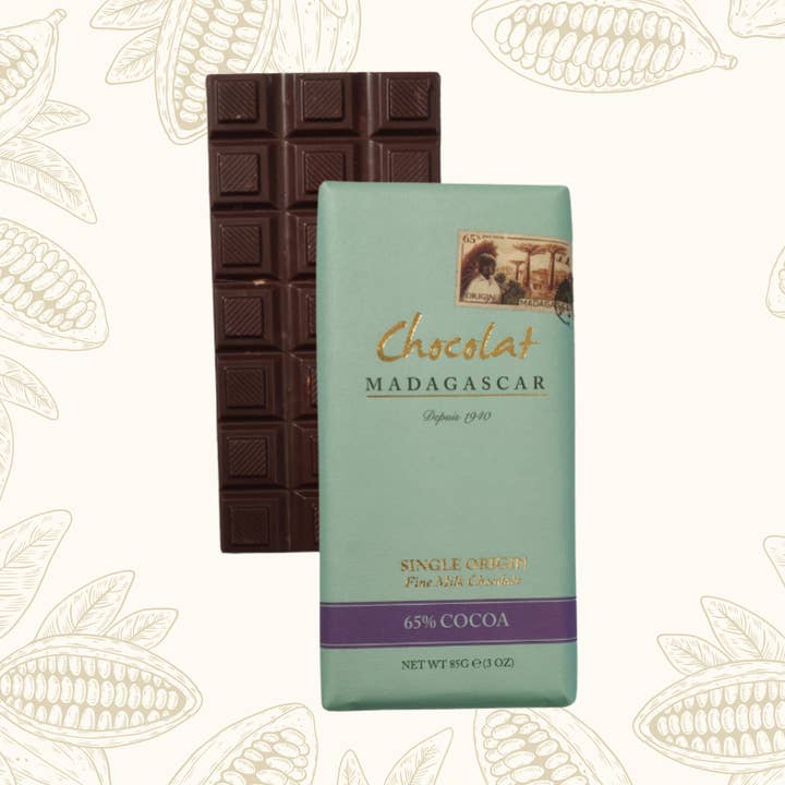 Barra de chocolate con leche al 65% para venta al por mayor de Chocolaterie Robert MADAGASCAR