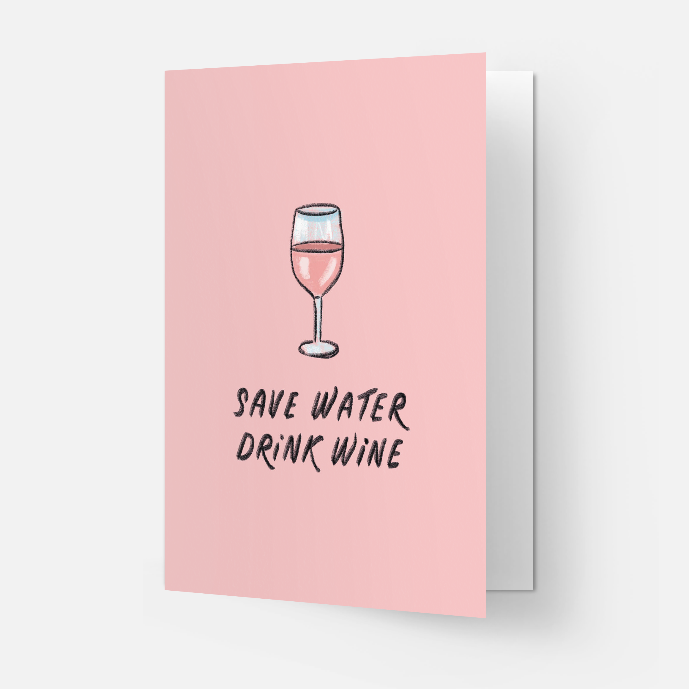 Kaart Blanche - Wholesale Everyday Greeting Card - Drink wine greeting card1