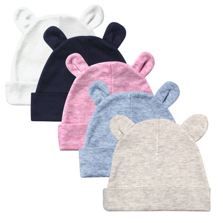 Baby Bear Ears Blank Beanie Hats Unisex Laughing Giraffe DIY for wholesale by Laughing Giraffe
