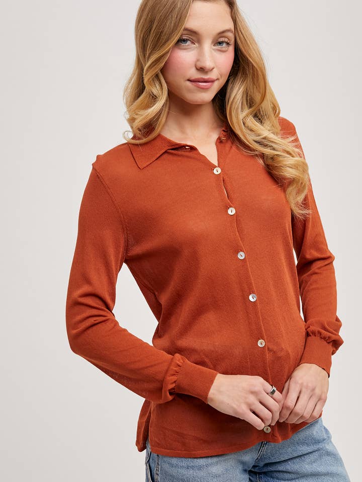Bluivy – Großhandel Hemd mit Button-down-Kragen – Damen – LEICHTES STRICKHEMD16