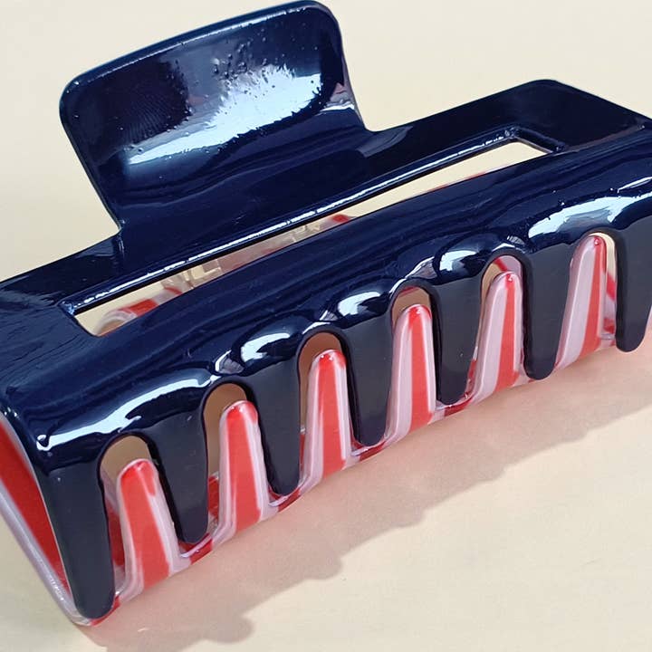 ACCITY - Wholesale Hair Clip - Women's - 4TH OF JULY RECTANGLE HAIR CLAW CLIPS_CWAHA0700