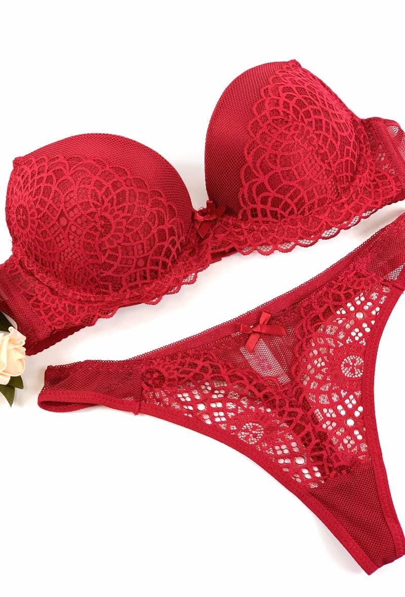 Belle Com'Elle – wholesale Lingerie Set – women's – Bra & String Bonnet Set B/ AZ170035