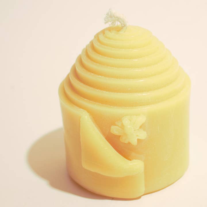 Ribbon pure beeswax candle for wholesale by Fantasy Candles