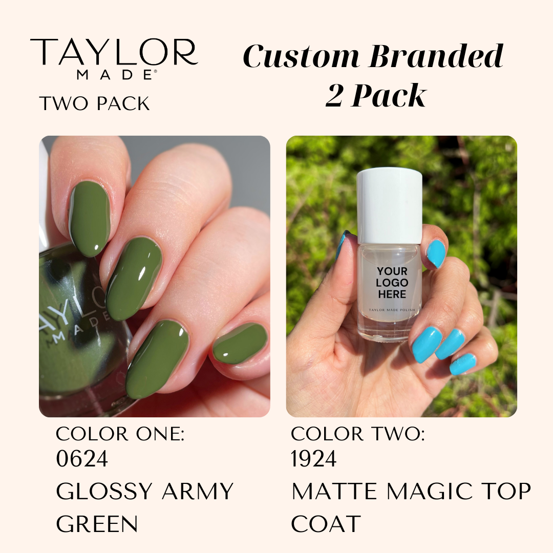 Taylor Made Polish – wholesale Nail polish – Custom Nail Polish: 2 Pack Long-wearing + Vegan + Non-toxic100
