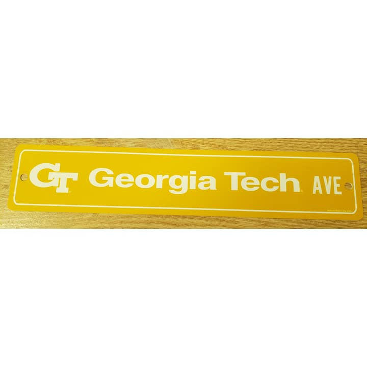 Letrero de calle de 4x19" de los Yellow Jackets de Georgia Tech de la NCAA para venta al por mayor de Majestic Sports