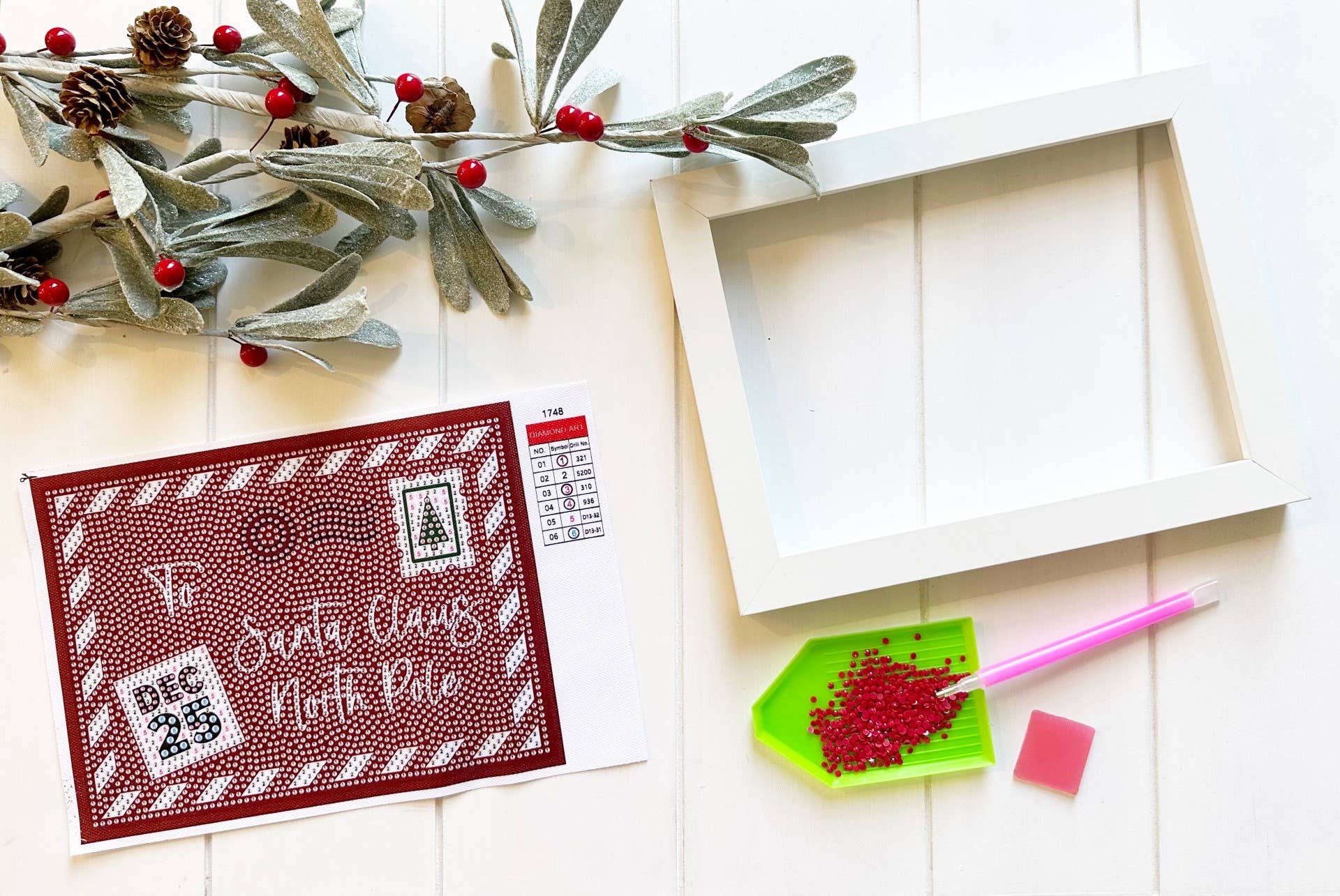 Addison Lane Designs Inc. - Vente Kit de bricolage - Kit artistique en diamant avec lettre du Père Noël1
