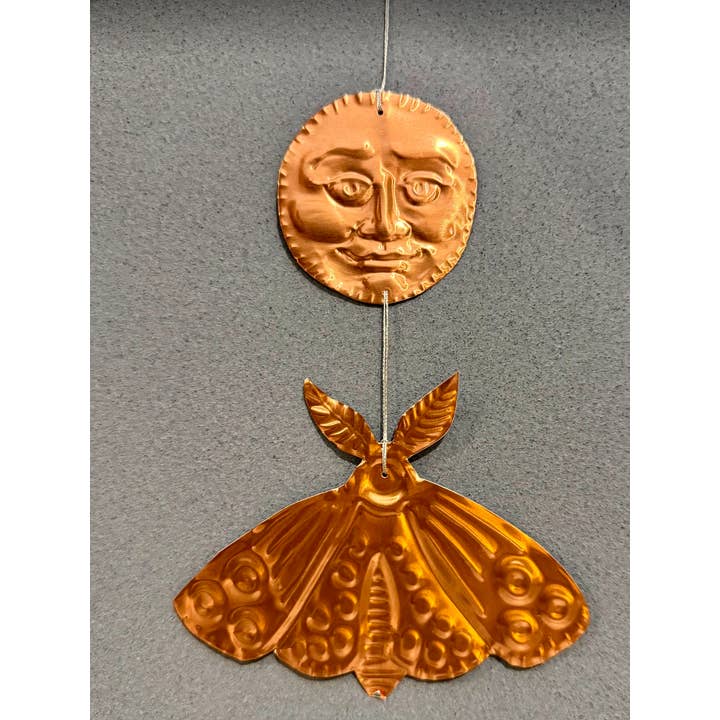 Foot Range Mountain – wholesale Wall Accent – Moon and Moth Handmade Embossed Pressed Tin Wall Decoration1