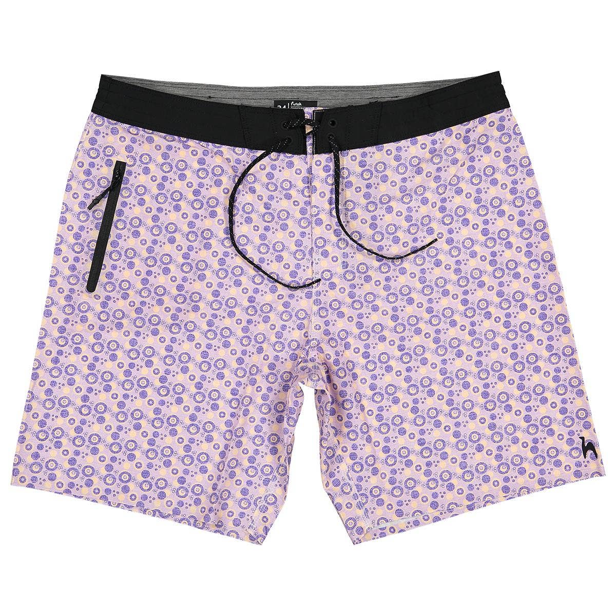 Futah - Wholesale Swim Bottoms - Men's - Vortex Mocha & Violet Boardshorts0