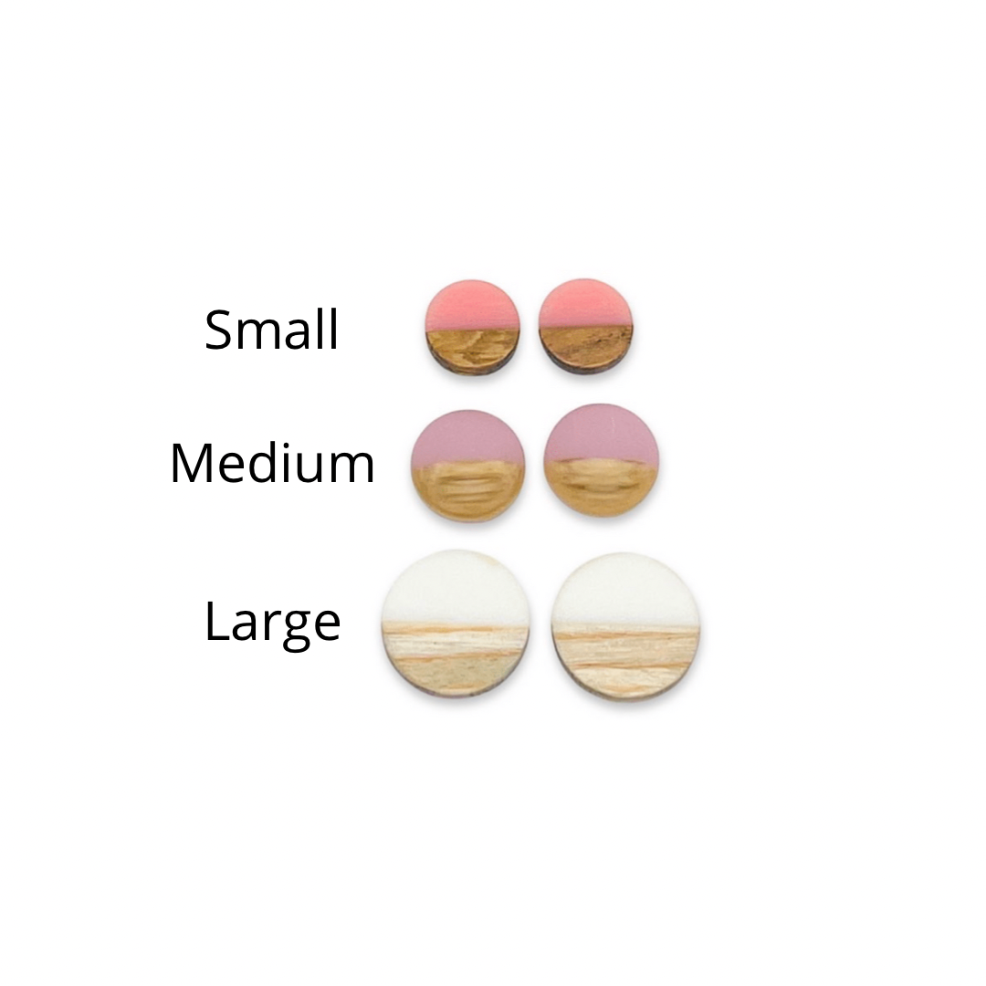 Shantiques Mini Creations – Engroshandel Ørestikkere – Øreringe - Træ Grain Lille Cirkel6