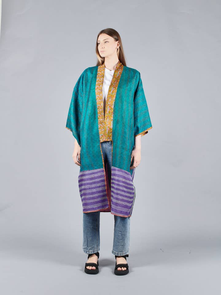 ZOOKEEPER – Kimono - Mulher por atacado – Quimono Kantha Spring