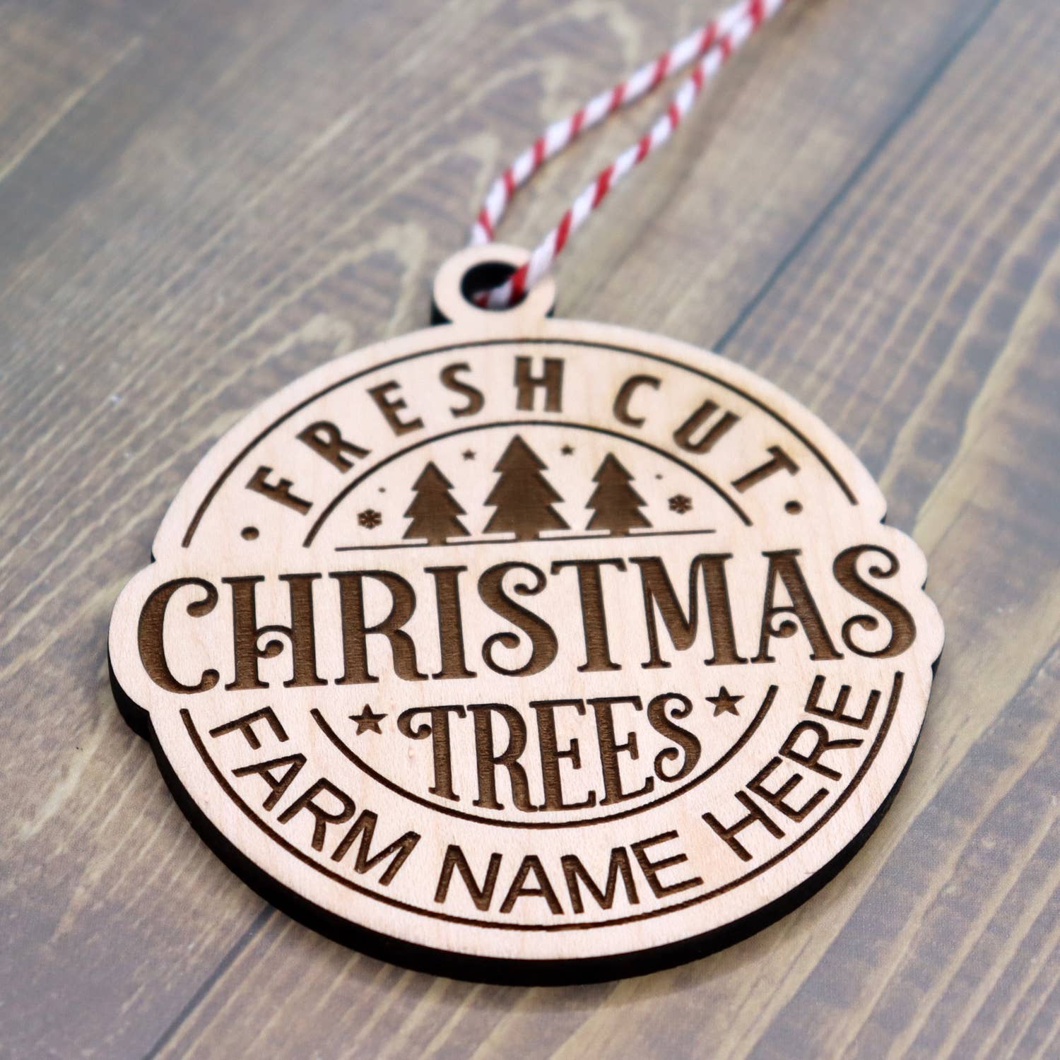 The Trendy Traveler - Wholesale Ornament - Fresh Cut Christmas Trees Engraved Christmas Ornament2