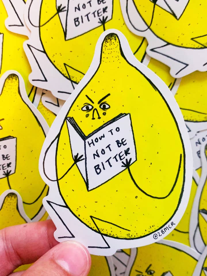 How To Not Be Bitter Lemon Vinyl Sticker Glossy 6.5cm x 9cm for wholesale by 2B Or Not 2B