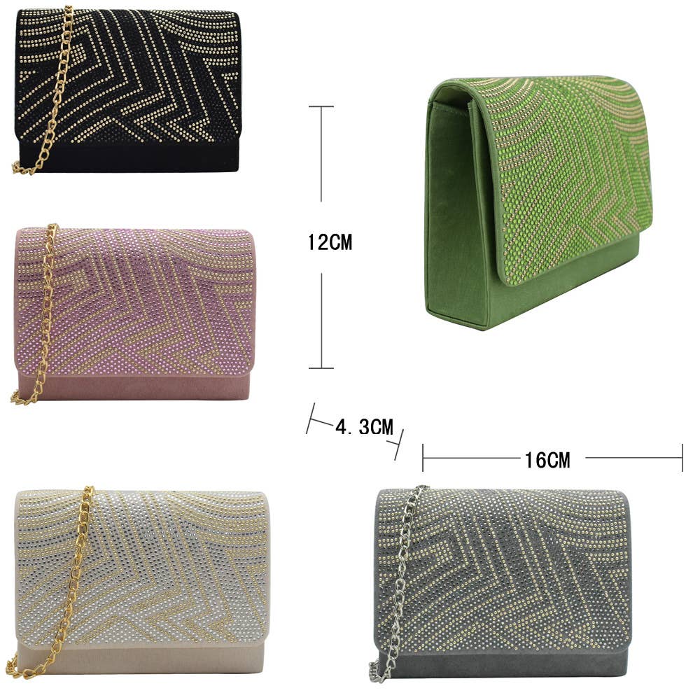 Belle Trading Ltd - Wholesale Clutch Bag - Women's - Alice Art Deco Inspired Jewelled Clutch Bag with Chain Strap15