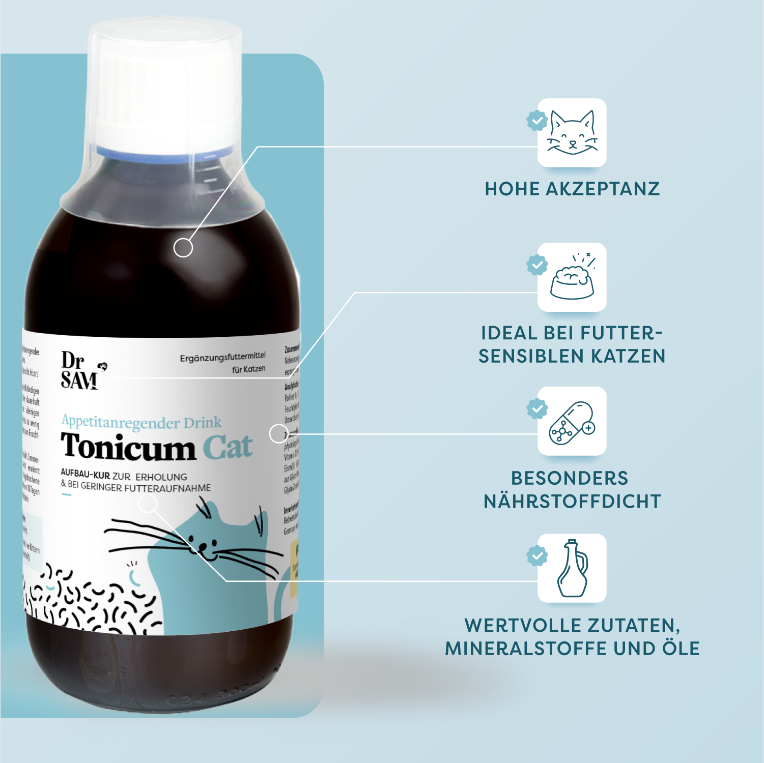 DrSAM – wholesale Pet supplement – Dog – Dr. SAM Tonic – Recovery Treatment (280ml) for Convalescence8