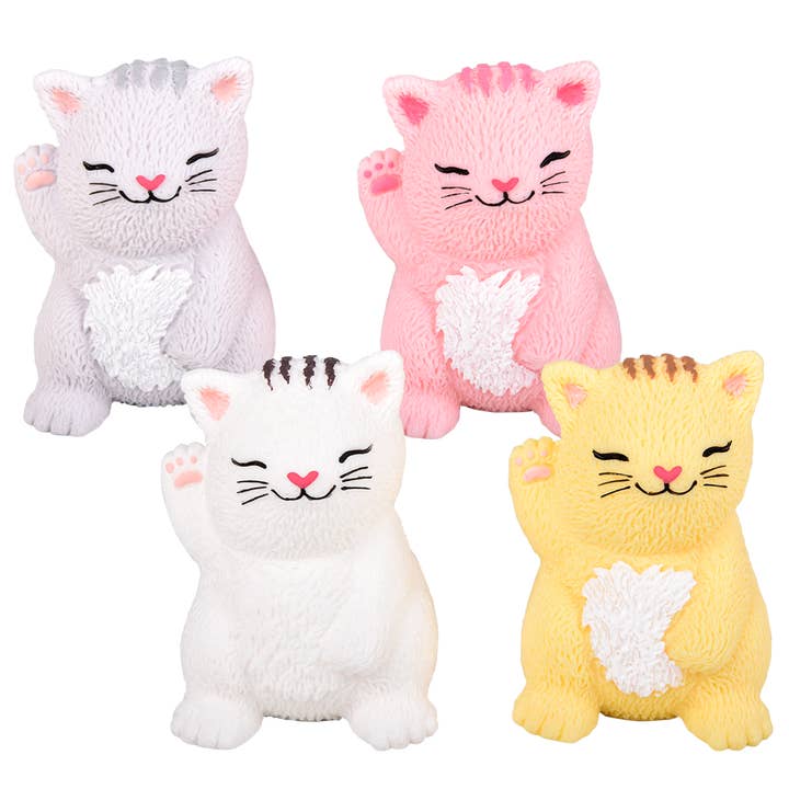 (T) 3" SQUISH AND STRETCH CAT for wholesale by The Toy Network