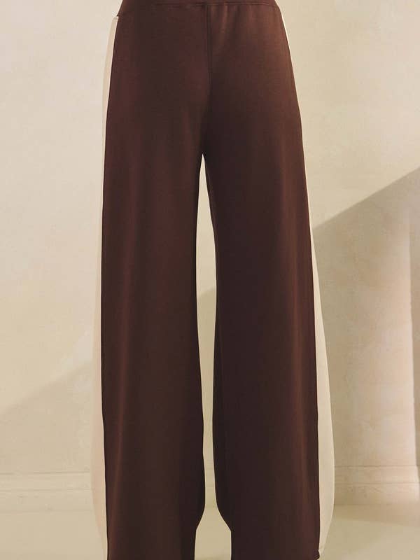 Calças de Perna Larga Bicolor Ultraconfortáveis e Super Relaxadas por atacado de Yelete