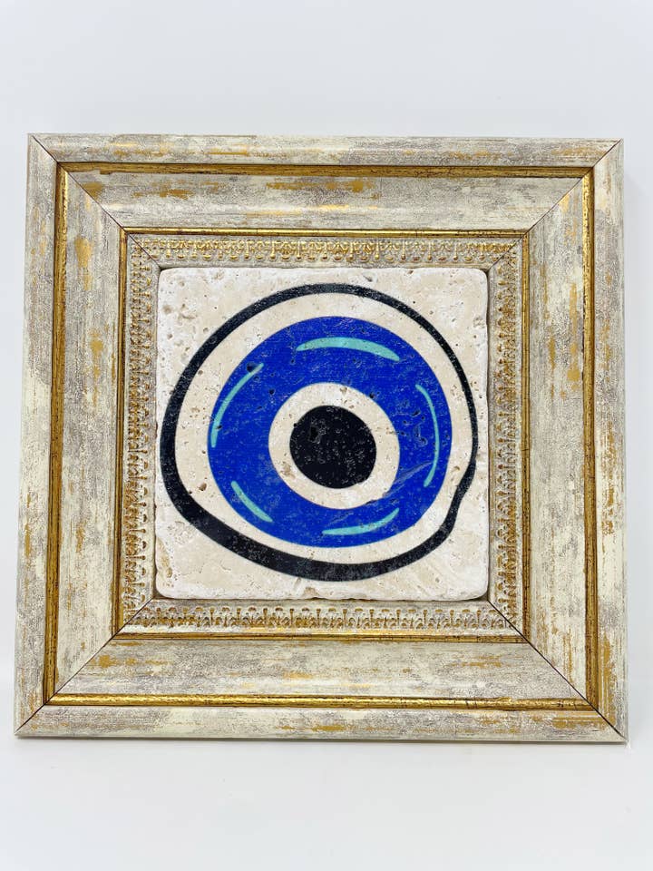 Natural Stone Evil Eye Wall Art Decoration for wholesale by Nai Gifts
