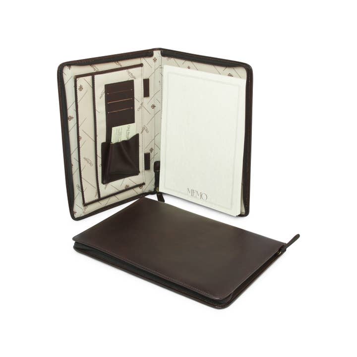 Porta blocco e Porta documenti con chiusura zip-Testa Moro for wholesale by Old Angler Firenze